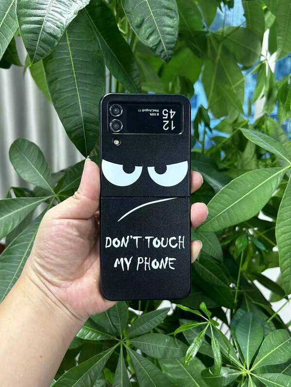 1pc Fashionable Adorable Expression Pattern Galaxy Z Flip3/4/5/6 Razr 40 Ultra/50 Foldable Phone Case, Protective Shell Compatible With Samsung/ Phones