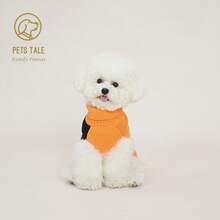 Pets Tale Yin Yang Ghost Face Dog Sweater - Halloween Edition - Orange - View 6