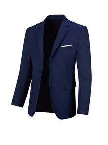 Tween Boy Formal Suit Set, Boy Suit 4 Pieces, Bowknot , Tie, Navy Blue - Navy Blue - View 3