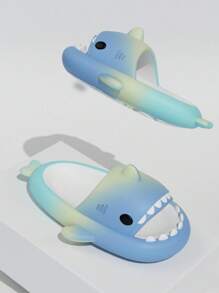 Two-Tone Shark Design Unisex Sandals Rest - Royal Blue - View 4