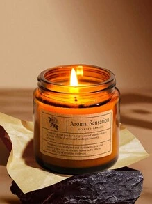 3支/1支香薰蜡烛，5-10小时香气，非常适合家居香氛生日礼物，棕色瓶装