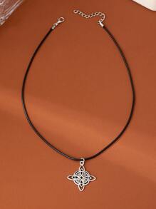 1 pièce Collier pendentif à nœud celtique minimaliste vintage, convient pour le port quotidien des femmes