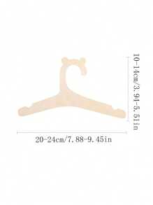5pcs/10pcs/Set Cartoon Non-Slip Wooden Baby Clothes Hangers, Kids Room Home Wood Hanging Decor Love Valentine