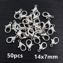 50 件合金龙虾扣挂钩，适用于项链、手链、链条、DIY 珠宝制作配件 - lobster clasp - 查看 14