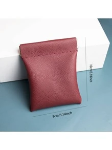 复古框架金属扣钱包 - 多功能迷你钱包，可装无线耳机、钥匙、硬币和卡片，男女通用迷你收纳包 - 彩色 - 查看 6