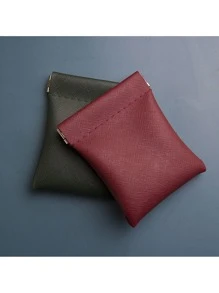 复古框架金属扣钱包 - 多功能迷你钱包，可装无线耳机、钥匙、硬币和卡片，男女通用迷你收纳包 - 彩色 - 查看 7