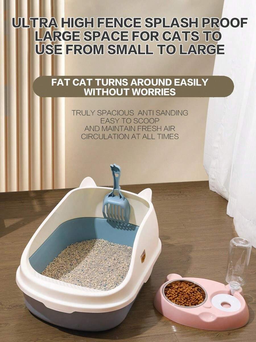 Halbgeschlossene Katzentoilette - Spritzwassergeschützt Mit Geruchskontrolle