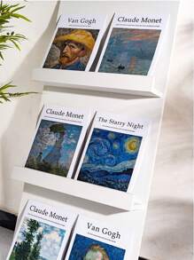 1Pc World Famous Paintings Magazine, Van Gogh Magazine,Ins Style English Magazine Books, Food, Cosmetics Photo Props, Live Background Props, Decorative Background, Decorative Magazines Gifts Birthday Graduation