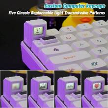 Teclas personalizadas para la tecla Esc y la tecla Tab - Teclas magnéticas de transmisión de luz - Teclado retroiluminado mecánico con teclas Esc y Tab clásicas y retro para PC gamer, GK61, GK64, SK87, GH60 y la mayoría de teclados - Tecla de eje transversal - Ver 8