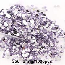 1000pcs Flat Back Resin Rhinestones, Resin Crystals, Round Flat Bottom Resin Gems, For Accessories, Shoes, Clothes, Cosmetics, Bags, Handmade DIY Art Decorations