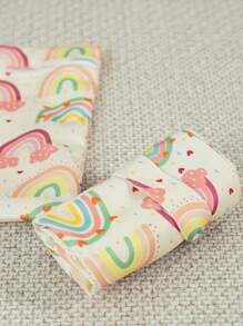 3pcs Rainbow Flower Pattern Baby Diaper Wet/Dry Bag/Pouch Baby Shower Family Decorations Gifts - Multicolor - View 4