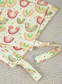 3pcs Rainbow Flower Pattern Baby Diaper Wet/Dry Bag/Pouch Baby Shower Family Decorations Gifts - Multicolor - View 5