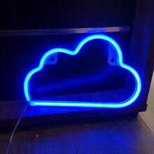 1 个霓虹灯 LED 夜灯，USB 或 3 节 AA 电池供电，墙壁/桌面装饰，适用于派对、圣诞节、生日、情人节、女孩房间、宿舍、庆典、婚礼（不含电池） - 多色 - 查看 28