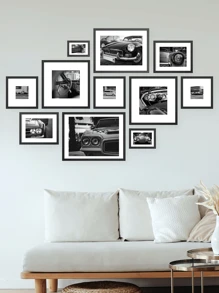 XXBANZHUAN 黑色 12x16 英寸经典风格相框，相框，非常适合客厅、卧室、书桌、架子或墙壁展示，增添温暖和个性化装饰。生日、结婚纪念日、节日礼物。4x6/5x7/8x10/8x8/12x12/11x14/12x16 英寸相框系列，适用于星星/月亮 - 彩色 - 查看 3