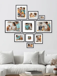 XXBANZHUAN 黑色 12x16 英寸经典风格相框，相框，非常适合客厅、卧室、书桌、架子或墙壁展示，增添温暖和个性化装饰。生日、结婚纪念日、节日礼物。4x6/5x7/8x10/8x8/12x12/11x14/12x16 英寸相框系列，适用于星星/月亮 - 彩色 - 查看 2