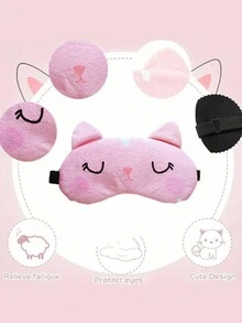 2 chiếc Mặt nạ mắt ngủ dễ thương Hoạt hình Động vật ngộ nghĩnh Mèo Mặt nạ ngủ Mềm nhẹ Ngủ đêm Mặt nạ mắt Mặt nạ mắt mèo - Nhiều màu - Xem 6