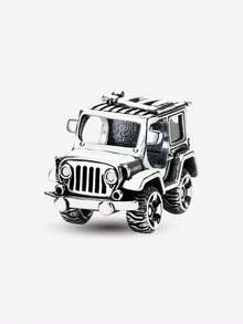 S925 Sterling Silver Stylish Pendant Ball, Suitable For DIY Bracelet, Women Jewelry - Cool Off-road Vehicle - View 2