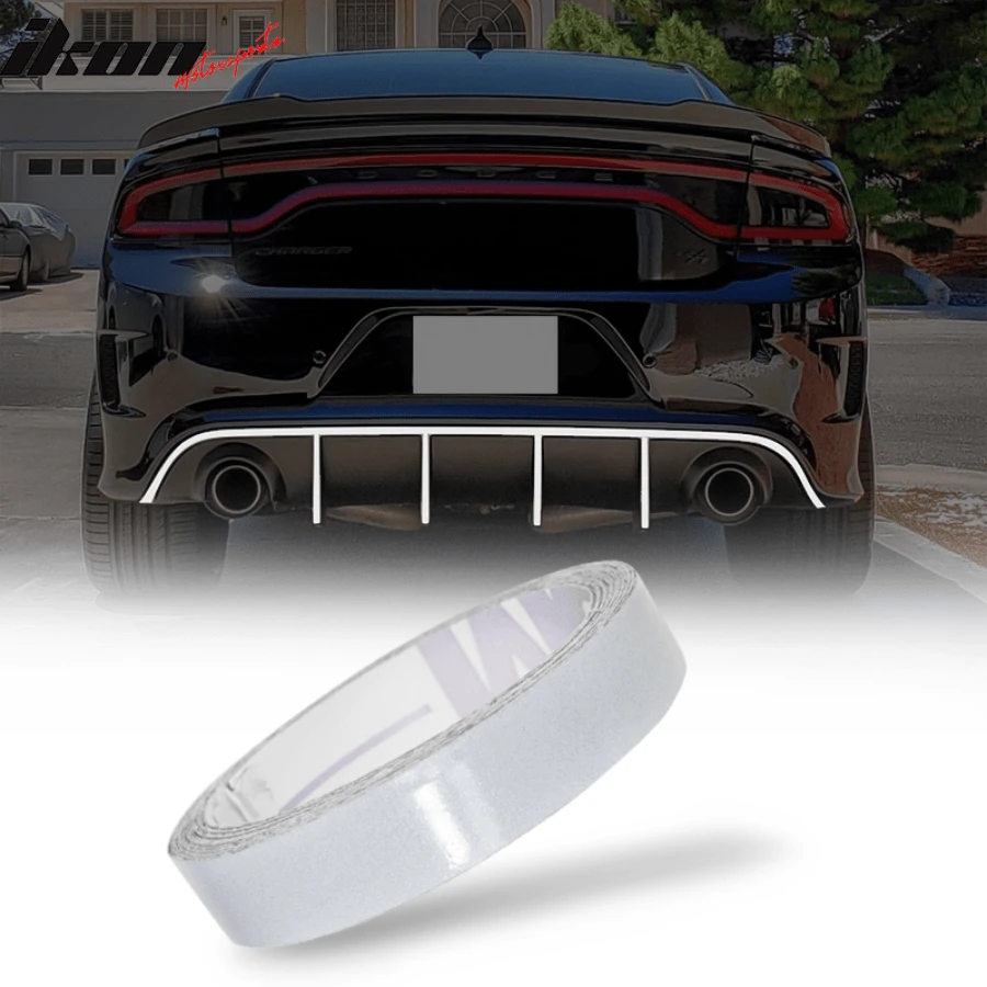 Universal 1.5CMx5M High Visiblity Reflective Stickers Car Motorcycle Bike Safety Red Warning Tape 3M Reflective Stickers Pinstriping Decoration Decals Adhesive Scotchlite Car Accessories, A Safety-Conscious Valentine Gift - White - View 1