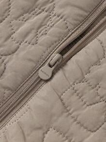 Balabala Abrigo acolchado para bebé niña, ropa cosida nueva, gruesa, de moda y sencilla - Gris - Ver 7