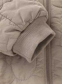 Balabala Abrigo acolchado para bebé niña, ropa cosida nueva, gruesa, de moda y sencilla - Gris - Ver 6