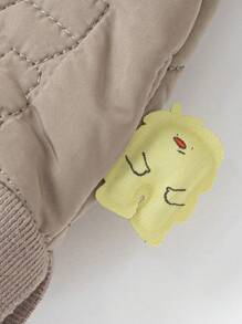 Balabala Abrigo acolchado para bebé niña, ropa cosida nueva, gruesa, de moda y sencilla - Gris - Ver 8