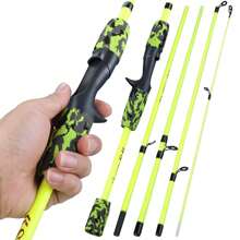 SOUGAYILANG 3 色超轻钓鱼竿旋转/抛投钓鱼竿，配有舒适的 EVA 握把，5 节便携式旅行钓鱼竿 - 黃色 - 查看 14