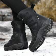 Mid-Calf Windproof Waterproof Boots For Women & Men, Fit Camping Comfortable Anti-Slip Snow Boots For Outdoor Hiking, Large Size