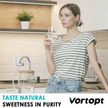 Vortopt T1 Faucet Water Filter For Sink, 400 Gallons NSF Certified Tap Water Purifier For Kitchen And Bathroom, Reduces Lead, Chlorine - 白色 - 查看 8