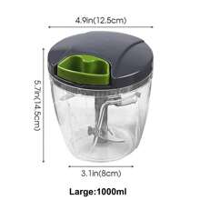 Handknoblauchschneider, tragbarer manueller Zerkleinerer für Lebensmittel, Zerkleinerungswerkzeug für Küche für Ingwer, Chilischoten, Zwiebeln, Salatpresse, Zerkleinerer