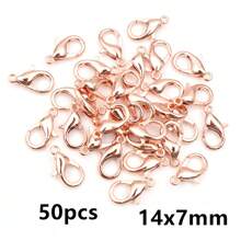 50 件合金龙虾扣挂钩，适用于项链、手链、链条、DIY 珠宝制作配件 - lobster clasp - 查看 45