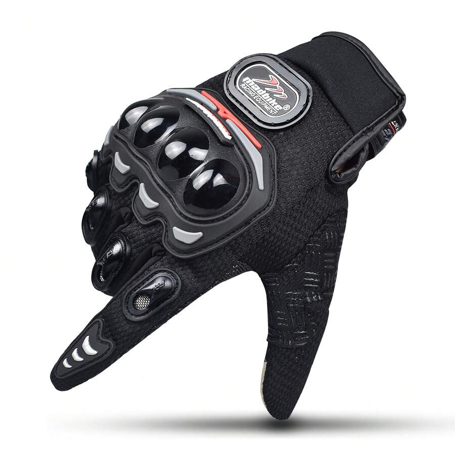 夏季男女摩托车手套，触摸屏网眼透气骑行手套，适合户外运动