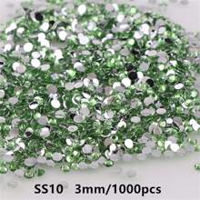 1000pcs Flat Back Resin Rhinestones, Resin Crystals, Round Flat Bottom Resin Gems, For Accessories, Shoes, Clothes, Cosmetics, Bags, Handmade DIY Art Decorations