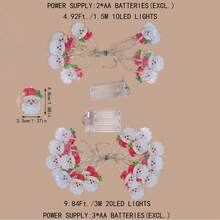 1 件 LED 亚克力圣诞老人灯串，庭院花园房间装饰灯，户外露营帐篷装饰，房间装饰圣诞装饰圣诞灯卧室装饰家居装饰派对装饰节日圣诞礼物感恩节圣诞树装饰饰品 - 暖色 - 查看 10