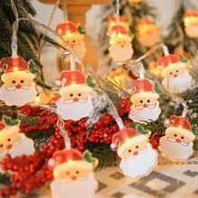 1 件 LED 亚克力圣诞老人灯串，庭院花园房间装饰灯，户外露营帐篷装饰，房间装饰圣诞装饰圣诞灯卧室装饰家居装饰派对装饰节日圣诞礼物感恩节圣诞树装饰饰品 - 暖色 - 查看 3