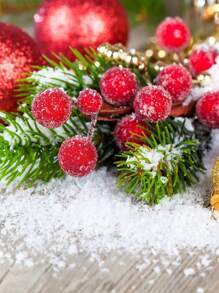 20/40/60/100 chiếc Mini Giáng sinh Frosted nhân tạo Berry Vivid Red Holly Berries Trang trí tiệc cưới Hoa nhân tạo Trang trí nhà cửa, Giáng sinh - Xem 5