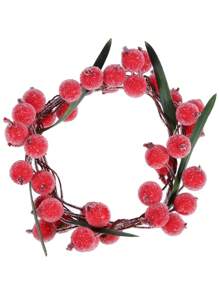 20/40/60/100 chiếc Mini Giáng sinh Frosted nhân tạo Berry Vivid Red Holly Berries Trang trí tiệc cưới Hoa nhân tạo Trang trí nhà cửa, Giáng sinh - Xem 4