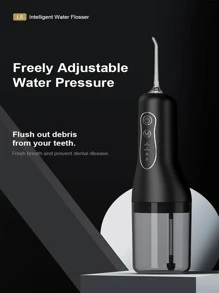 Răng Miệng Irrigator USB Sạc Chỉ Nha Khoa Di Động Xịt Nha Khoa 260ML Bình Nước Chống Nước Chăm Sóc Răng Miệng Vệ Sinh - màu đen - Xem 2
