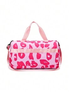 حقيبة رياضية ذات سعة كبيرة بطبعات بقرة، نمر، زيبرا، للأعمال، للسفر، للمستشفى، نايلون وردي للحقيبة الليلية، حقيبة الجيم، حقيبة عطلة نهاية الأسبوع، حقيبة الحمل، حقيبة الكلية، حقيبة السفر، حقيبة عطلة نهاية الأسبوع، مفصولة جافة وطبة