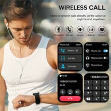 SENBONO Women's Smart Watch, Wireless Calling (Answering/Dialing), Heart Rate Monitoring, Menstrual Reminder, IP68 Waterproof, Fitness Tracker Smart Watch, Compatible With Android And IOS - Black - View 6