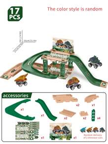 19PCS Jongens Auto Garage Speelgoed Met Politie/Brandweer/Techniek/Dinosaurus Thema Speelset, Kinderen Parkeerplaats Race Auto Ramp Track Speelgoed, Geschikt Voor 3+ Jaar Oude Jongens Verjaardag, Vakantie Cadeau, Speelgoed Auto's, De Race Auto Baby Speelgoed, Auto Speelgoed Baby
