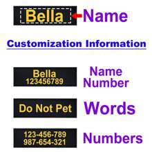 2pcs/Lot Multi-Color Lettering Pet Chest Harness Leather Tags, Customized Name And Information, Dog Harness Accessories, Outdoor Use, Various Font Colors, Patterns: Paw Print, Crown, Heart, Bone, Pentagram, Flower, Icon