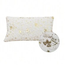 1 vỏ gối trang trí in lá vàng Giáng sinh (không bao gồm ruột gối), hình vuông dùng để trang trí ngày lễ - Nhiều màu - Xem 29
