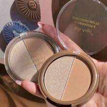 TÁLINDA - Paleta Facial Duo Iluminador e Contorno Matte Universal - Belle Angel Festa Junina - Castanho - Visão 3