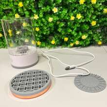 Limpiador y secador automático de brochas de maquillaje 3 en 1 en multicolor con soporte - Perfecto para limpiar brochas de maquillaje, bolsa, organizador, almacenamiento, organizador de maquillaje, maquillaje