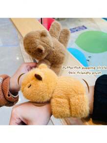 Brazalete De Capibara Marrón Capybara Peluche Slap Pulsera - Camel - Ver 4