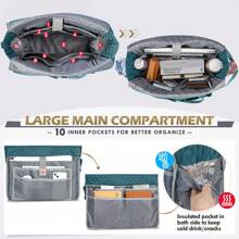 Teacher Tote Bag 15.6 Inch Laptop Bag For Women Work Bag Laptop Tote Nurse Bag Professional Computer Messenger Bag With Insulated Pocket, Laptop Briefcase For Office, College, Nursing - 墨綠色 - 查看 3