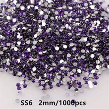 1000pcs Flat Back Resin Rhinestones, Resin Crystals, Round Flat Bottom Resin Gems, For Accessories, Shoes, Clothes, Cosmetics, Bags, Handmade DIY Art Decorations