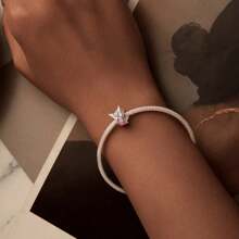 bamoer 1件925纯银粉色公主皇冠吊坠，适合女士项链手链DIY配饰 - 銀色 - 查看 5