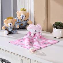 MeF Mae e Filho Baby Naninha Diaper Cloth With Animal And Pacifier Holder And Plush - Pink Moonlight - View 1