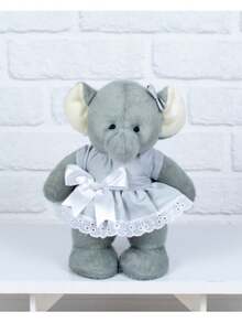 Plush  Standing Dress 30 Cm For Decoration - 4 Pieces - Gris - Ver 3